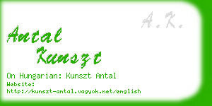 antal kunszt business card